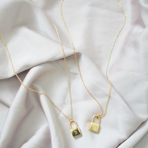 Stainless Steel Old English Letter Necklace
